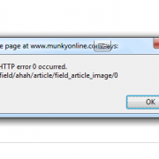 Drupal - HTTP Error 0 occurred error message
